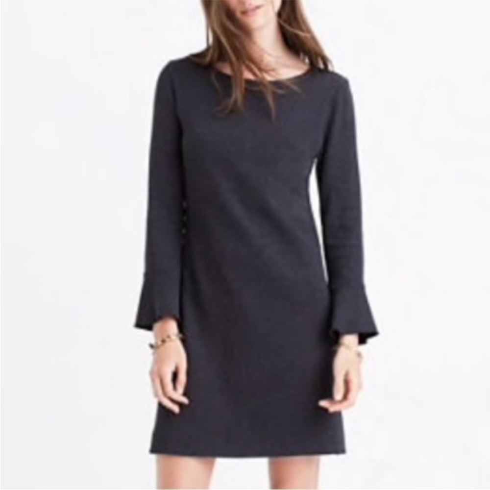 Euc Madewell Jersey Knit Bell Sleeve Shift Dress - Picture 2 of 9